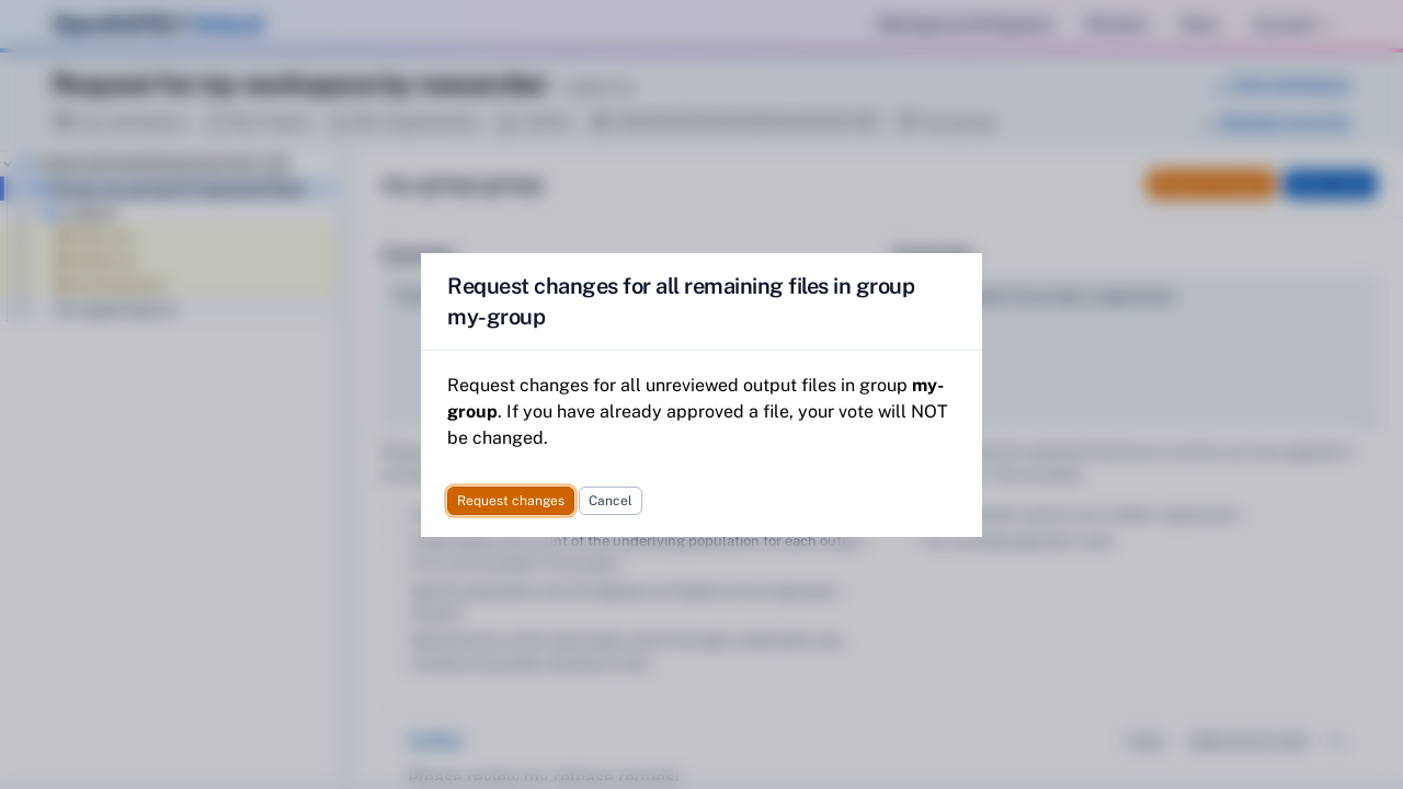 Request changes on group confirmation